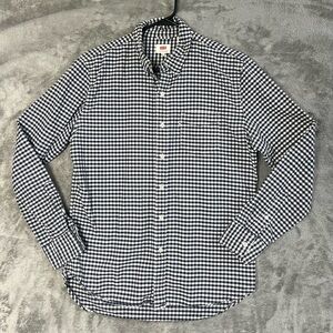 Levi’s Navy Gingham Button-Up Shirt Men’s Medium Classic Fit